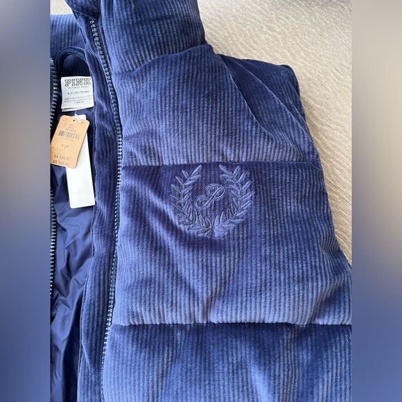 NWT PINK Victoria's Secret Kids Blue Corduroy Vest - Picture 5 of 6